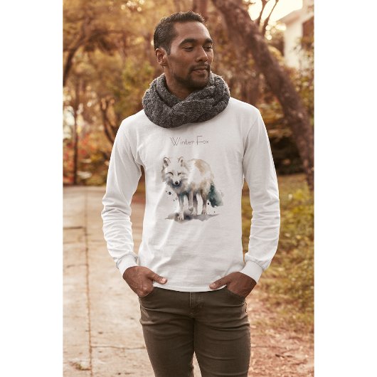 Arctic Beauty: Winter Fox op maat T-shirt
