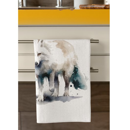 Arctic Beauty: Winter Fox op maat Theedoek