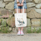 Arctic Beauty: Winter Fox op maat Tote Bag