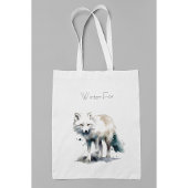 Arctic Beauty: Winter Fox op maat Tote Bag