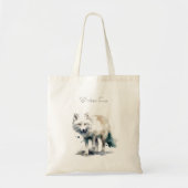 Arctic Beauty: Winter Fox op maat Tote Bag (Voorkant)