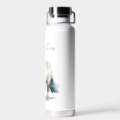 Arctic Beauty: Winter Fox op maat Waterfles (Achterkant)