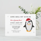 Arctic Blast Birthday Party Invitation Kaart (Staand voorkant)