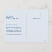 Arctic Bloom New Year Retro Modern Blue Photo Feestdagenkaart (Achterkant)