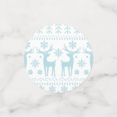 Arctic Blue Folk Art Winter Theme Confetti (Kleine voorkant)