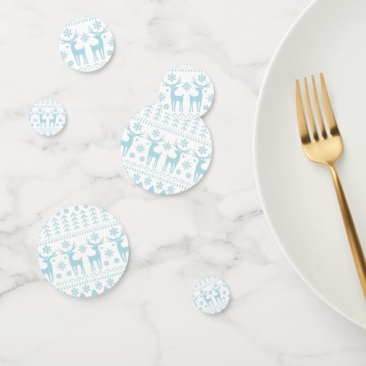 Arctic Blue Folk Art Winter Theme Confetti (Groep)