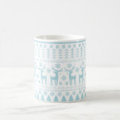 Arctic Blue Folk Art Winter Theme Koffiemok (Center)
