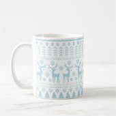 Arctic Blue Folk Art Winter Theme Koffiemok (Links)