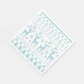 Arctic Blue Folk Art Winter Theme Servet (Hoek)