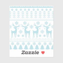 Arctic Blue Folk Art Winter Theme