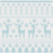 Arctic Blue Folk Art Winter Theme Sticker (Voorkant)