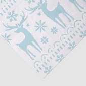 Arctic Blue Folk Art Winter Theme Tissuepapier (Detail)