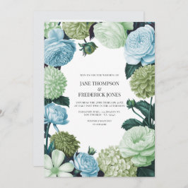 Arctic Blue, Frosted Pine & Cloud Moss Wedding Kaart