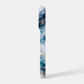 Arctic Blue Marble Phone Case Icy White Teal Swirl iPhone Hoesje (Linkerkant)