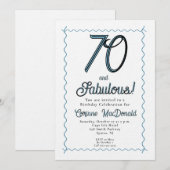 Arctic Blue Seventy and Fabulous 70th Birthday Kaart (Voorkant / Achterkant)