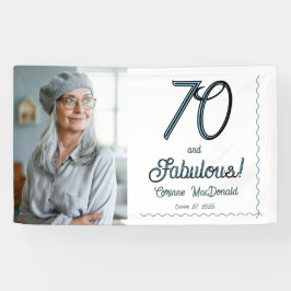 Arctic Blue Seventy and Fabulous 70th Birthday Spandoek