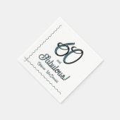 Arctic Blue Sixty and Fabulous 60th Birthday Party Servet (Hoek)