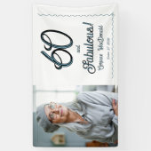 Arctic Blue Sixty and Fabulous 60th Birthday Party Spandoek (Verticaal)