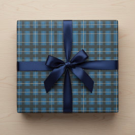 Arctic Blue Tartan Wrapping Paper Cadeaupapier