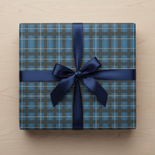 Arctic Blue Tartan Wrapping Paper Cadeaupapier