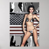Arctic Camo Bikini Babe Poster (Voorkant)