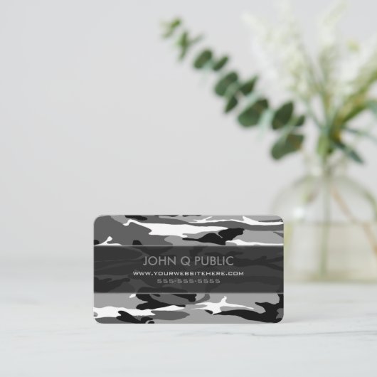 Arctic Camo Pattern Visitekaartje (Staand voorkant)