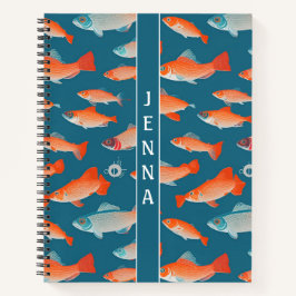 Arctic Char Geometrisch Kleurrijk Aangepast Patroo Notitieboek