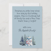 Arctic Charm Polar Beer Familie Vakantie Flat Kaar (Achterkant)