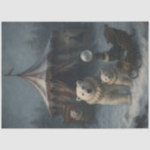 Arctic Circus Polar Bear Winter Carnival Decoupage Tissuepapier (Voorkant)