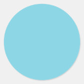 Arctic Cyan Blue Classic ronde Sticker (Voorkant)