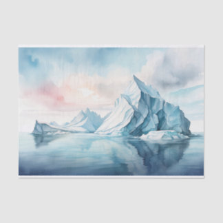Arctic Dreams, Frozen Elegance, Waterverf Iceberg Tissuepapier