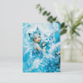 Arctic Fairy en Polar Fox bij het meer Briefkaart (Staand voorkant)