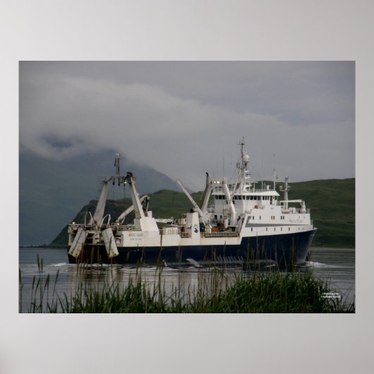 Arctic Fjord, Catcher/Processor in Unalaska Bay Poster (Voorkant)