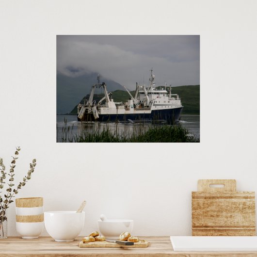 Arctic Fjord, Catcher/Processor in Unalaska Bay Poster (Keuken)