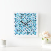 Arctic Flow – Blue Rhythm Vierkante Klok (Huis)