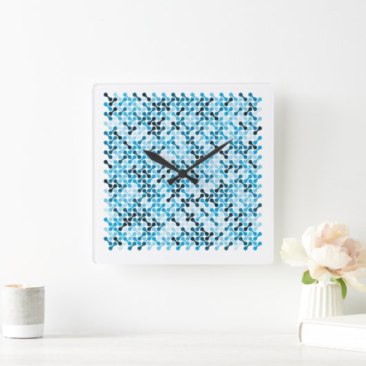 Arctic Flow – Blue Rhythm Vierkante Klok (Huis)