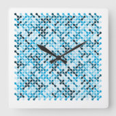 Arctic Flow – Blue Rhythm Vierkante Klok (Voorkant)