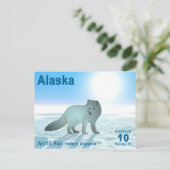 Arctic Fox - Alaska Postage Briefkaart (Staand voorkant)