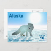 Arctic Fox - Alaska Postage Briefkaart (Voorkant / Achterkant)