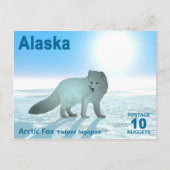 Arctic Fox - Alaska Postage Briefkaart (Voorkant)