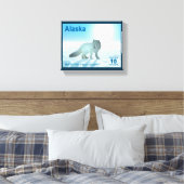 Arctic Fox - Alaska Postage Canvas Afdruk (Insitu (Slaapkamer))