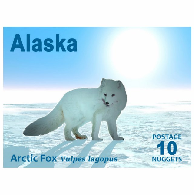 Arctic Fox - Alaska Postage Fotobeeldje Magneet (Voorkant)