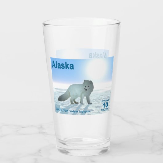 Arctic Fox - Alaska Postage Glas (Achterkant)