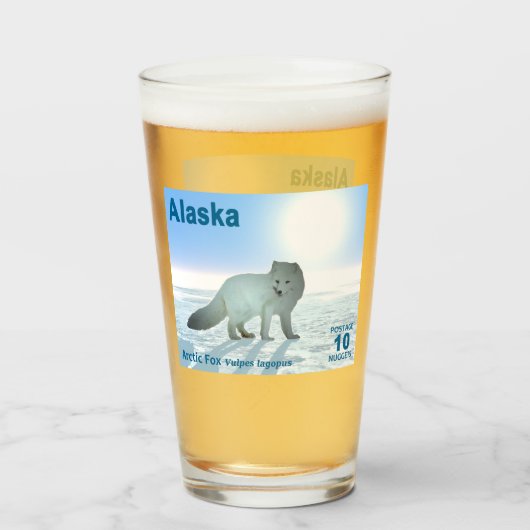 Arctic Fox - Alaska Postage Glas (Voorkant gevuld)