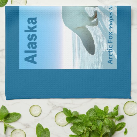 Arctic Fox - Alaska Postage Theedoek (Gevouwen)