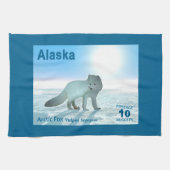 Arctic Fox - Alaska Postage Theedoek (Horizontaal)