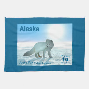 Arctic Fox - Alaska Postage Theedoek