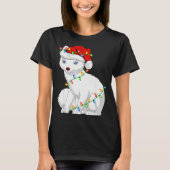 Arctic Fox Animal Lover Xmas Santa Hat Arctic Fox  T-shirt (Voorkant)