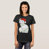Arctic Fox Animal Lover Xmas Santa Hat Arctic Fox  T-shirt (Voorkant volledig)