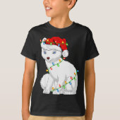 Arctic Fox Animal Lover Xmas Santa Hat Arctic Fox  T-shirt (Voorkant)